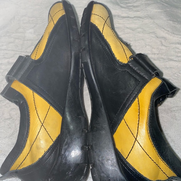 Donald J Pliner DJP LEATHER Black & Yellow Sneaker - Picture 6 of 15